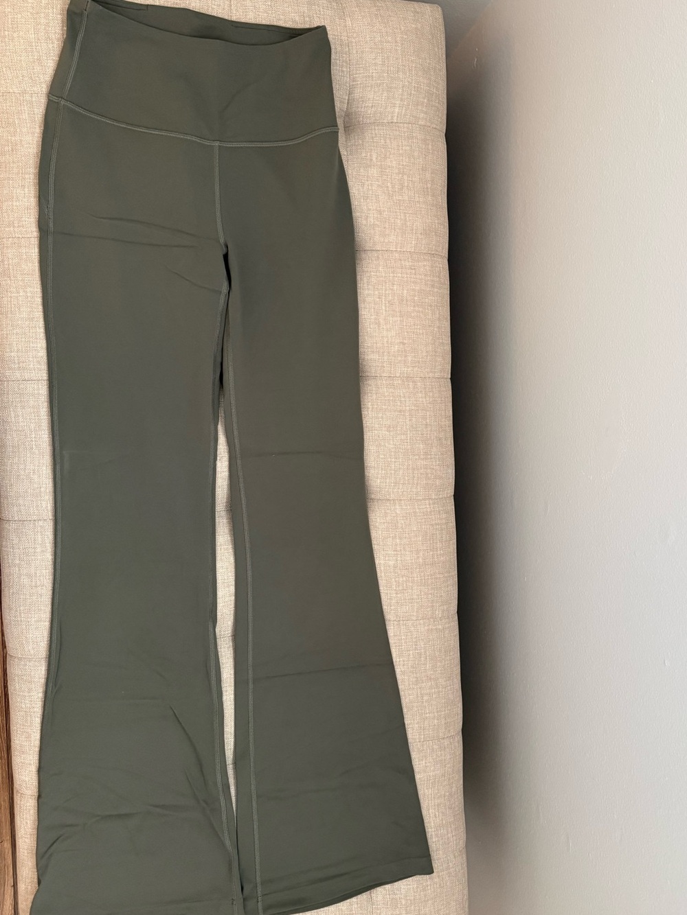 Lululemon Groove Nulu Super High-Rise Olive-Green Flared Leggings